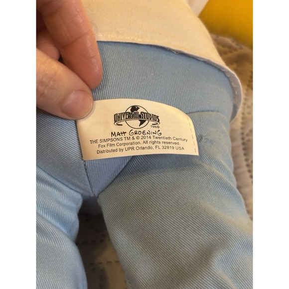 Homer Simpson Plush Universal Studios Matt Groening 18" 2019 - Picture 3 of 3